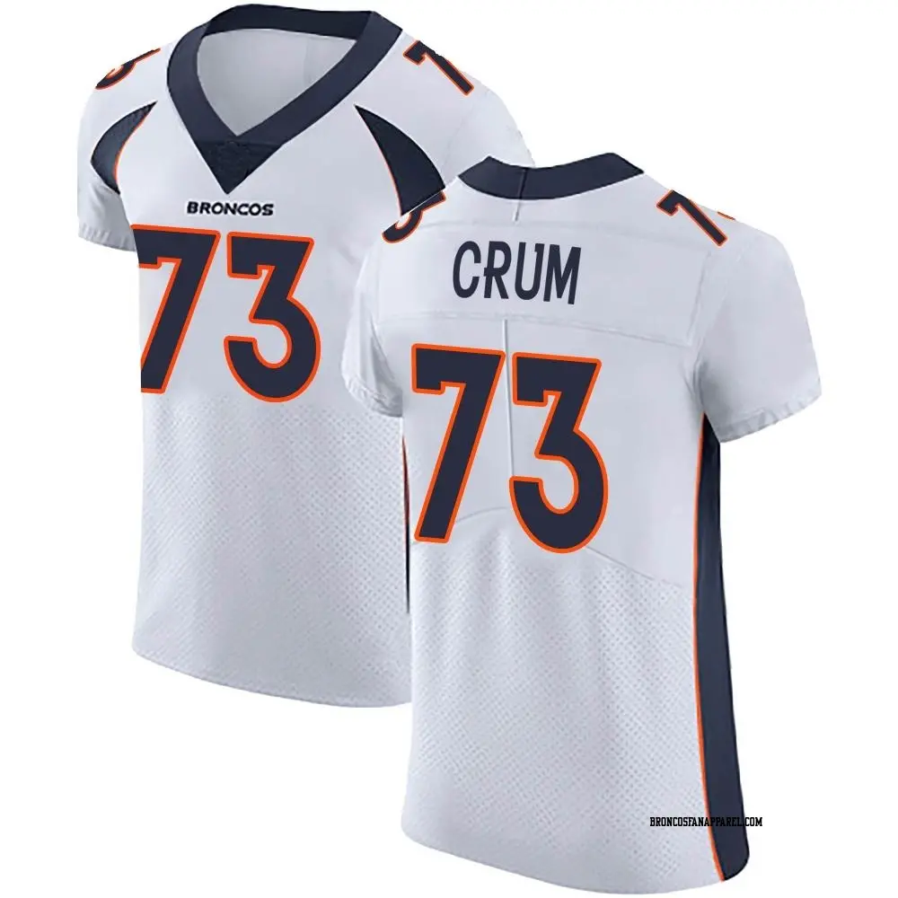 Elite White Men's Frank Crum Denver Broncos Vapor Untouchable