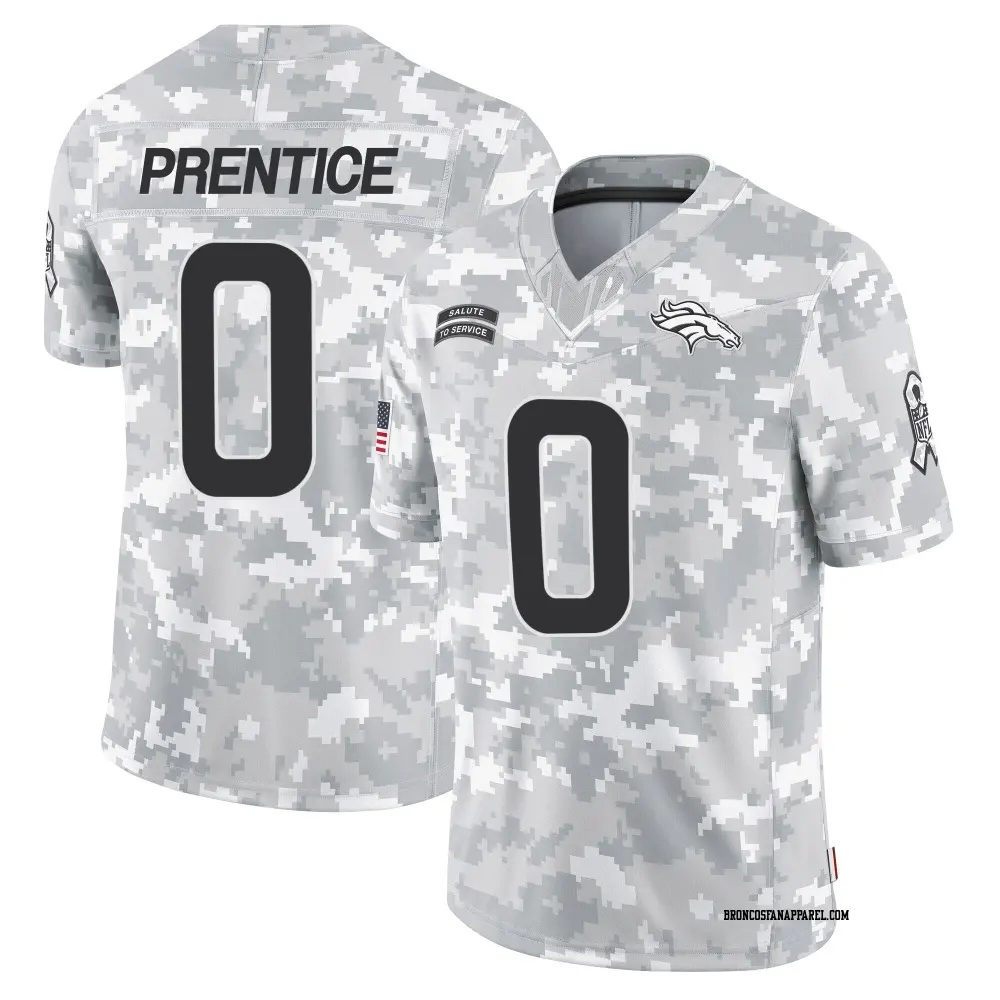 Limited Arctic Camo Men's Adam Prentice Denver Broncos 2024 Salute to Service Jersey