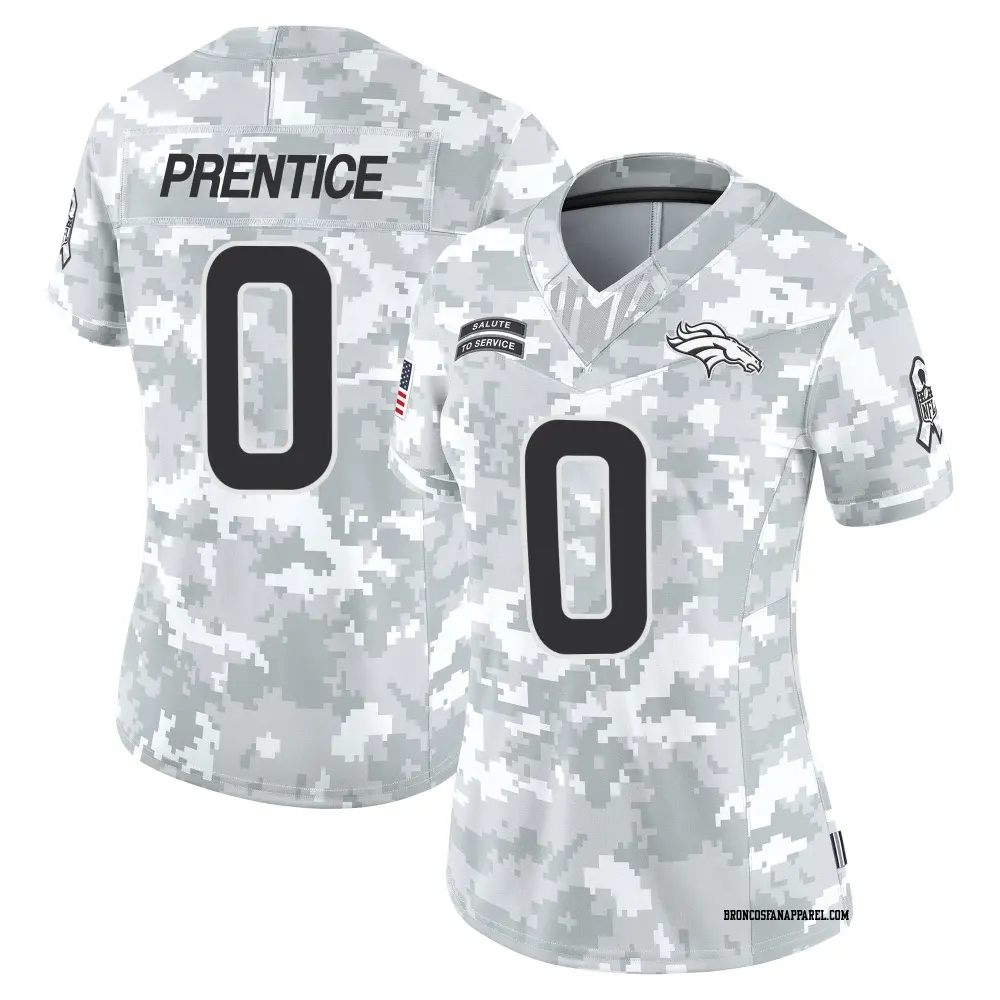 Limited Arctic Camo Women's Adam Prentice Denver Broncos 2024 Salute to Service Jersey