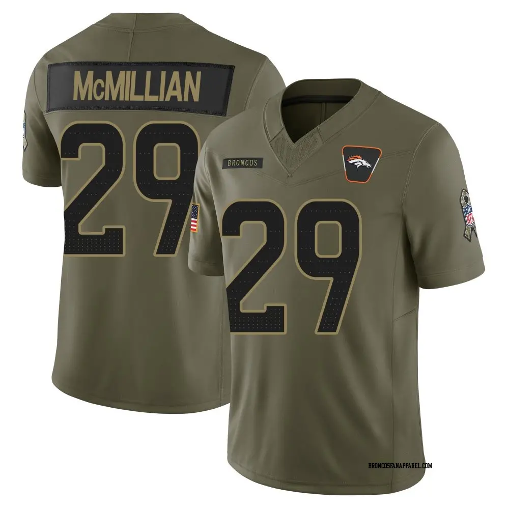 Limited Olive Men's Ja'Quan McMillian Denver Broncos 2025 Salute