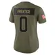 Limited Olive Women's Adam Prentice Denver Broncos 2025 Salute to Service Jersey